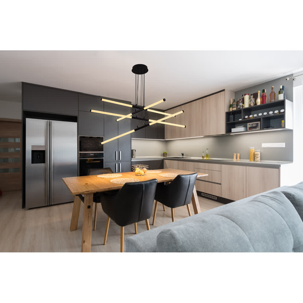 Lámpara Colgante LED Negra Styx 3 Tonos Control – Luxica