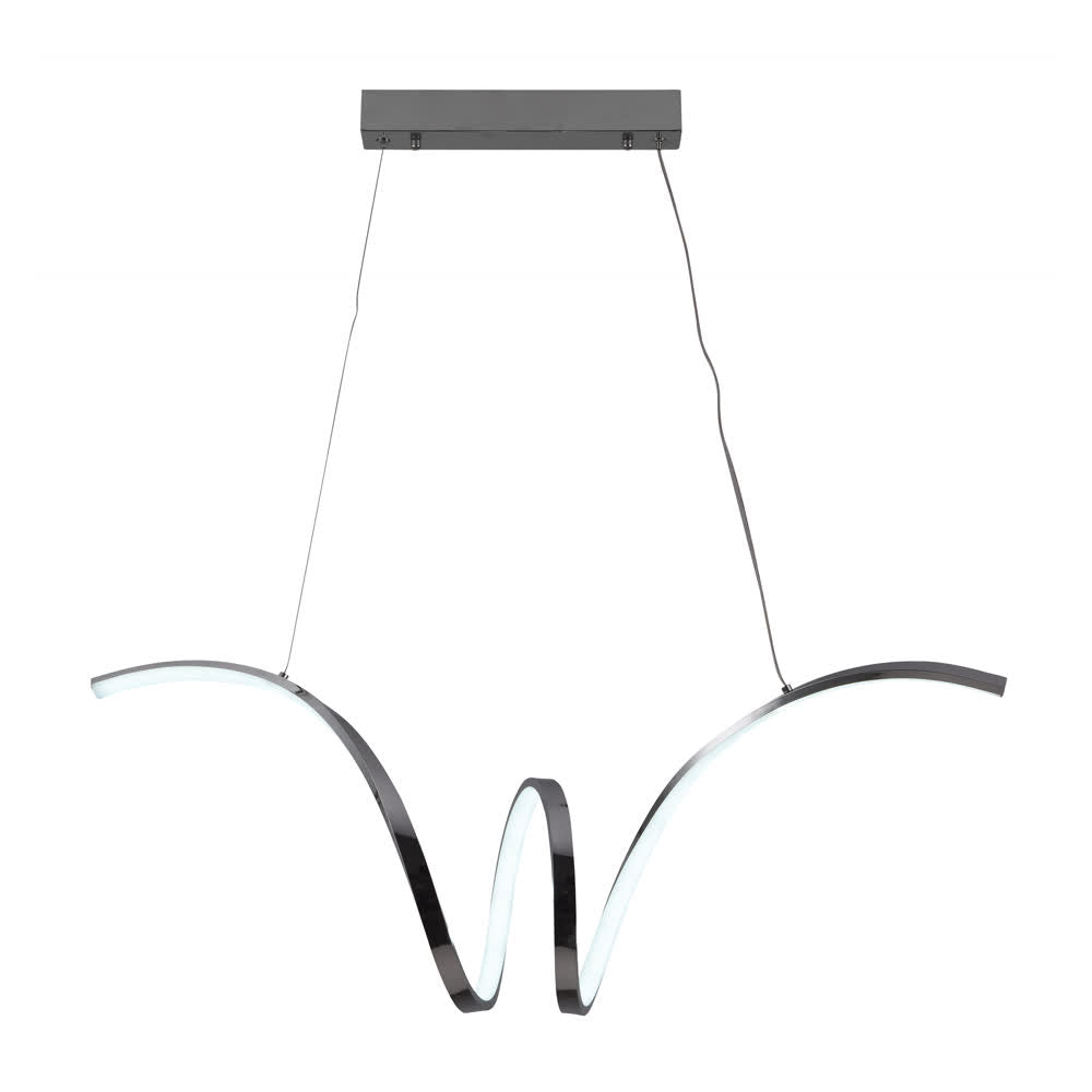 Lámpara Colgante LED Cromo Yona 3 Tonos Control – Luxica