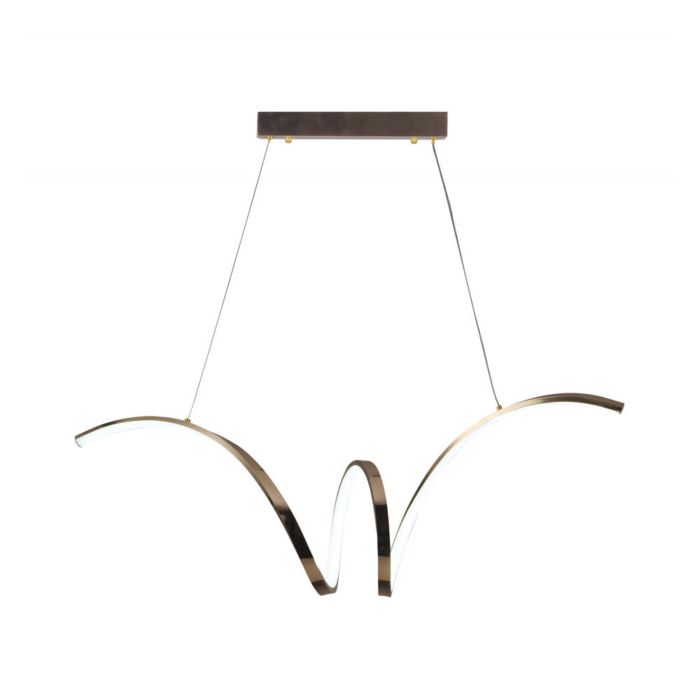 Lámpara Colgante LED Dorado Yona 3 Tonos Control – Luxica