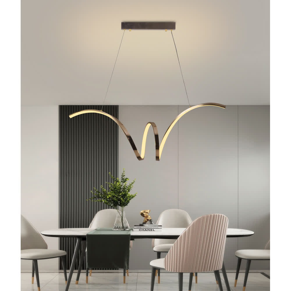 Lámpara Colgante LED Dorado Yona 3 Tonos Control – Luxica