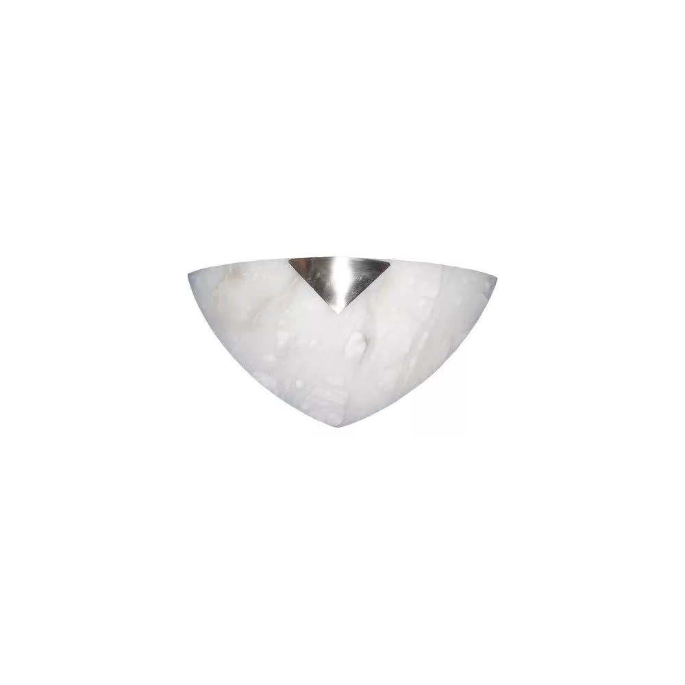 Arbotante de Alabastro E26 Triángulo Curvo Satinado 42cm - Comercial 2G