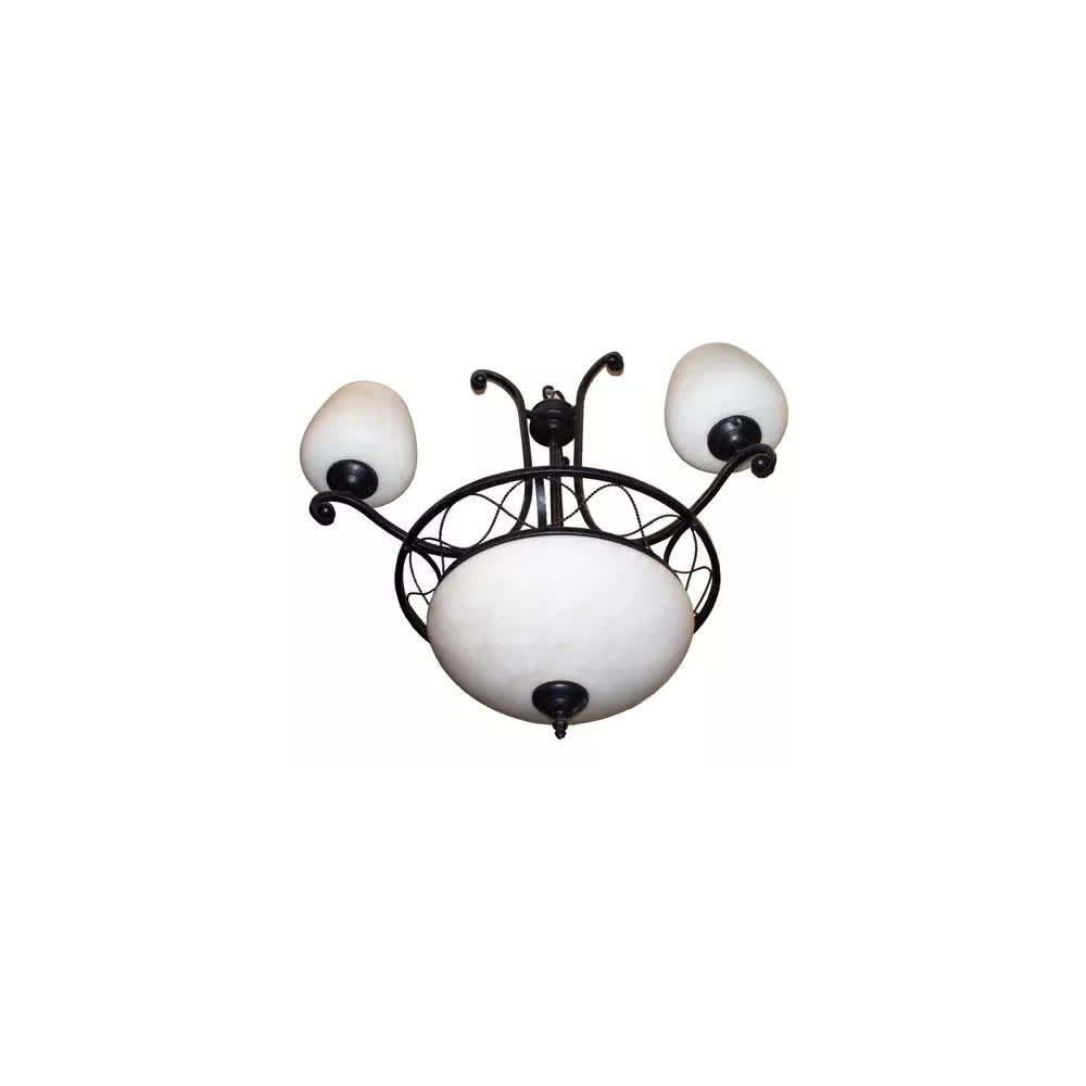 Lámpara Candil Colgante Alabastro 6 Luces 62 cm Granate Mate – 2G