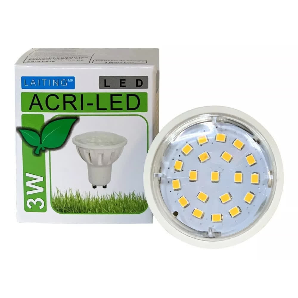 Lámpara LED GU10 3W Luz Cálida 2700K  - LAITING