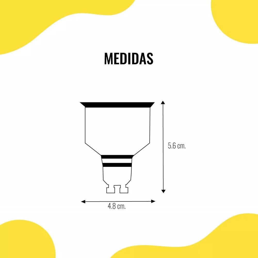 Lámpara LED GU10 3W Luz Cálida 2700K  - LAITING