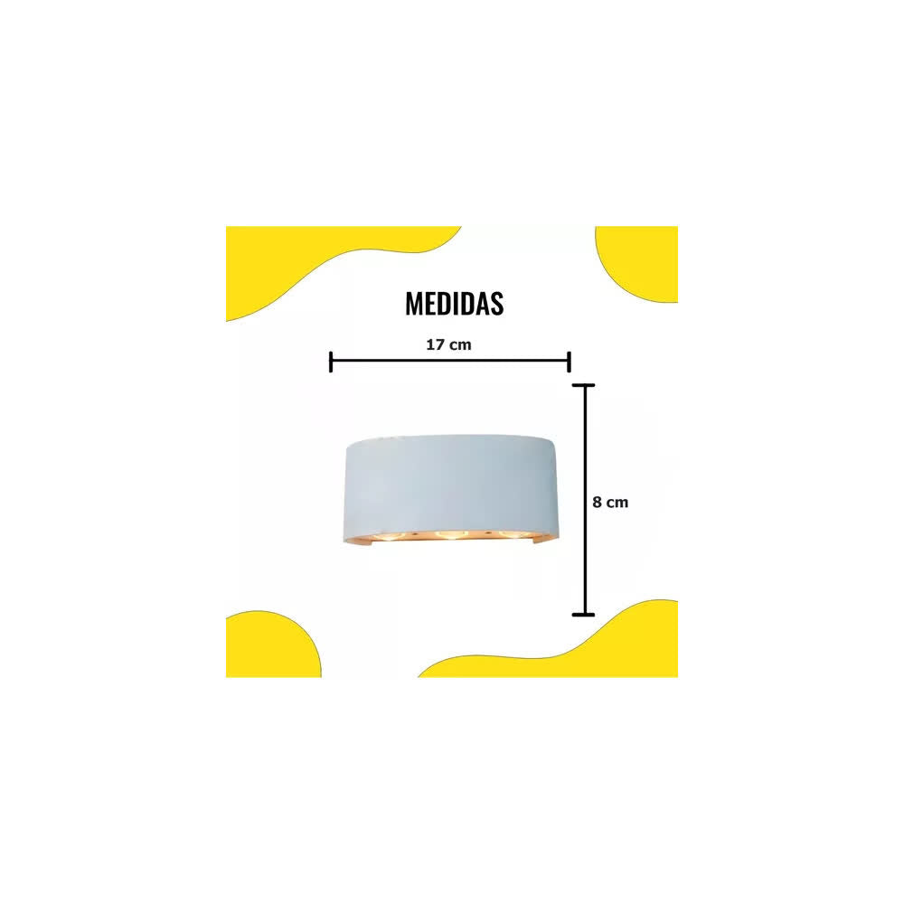 Lámpara de Pared Arbotante LED 6x1W 3000K 430LM IP65 Blanco - Zende