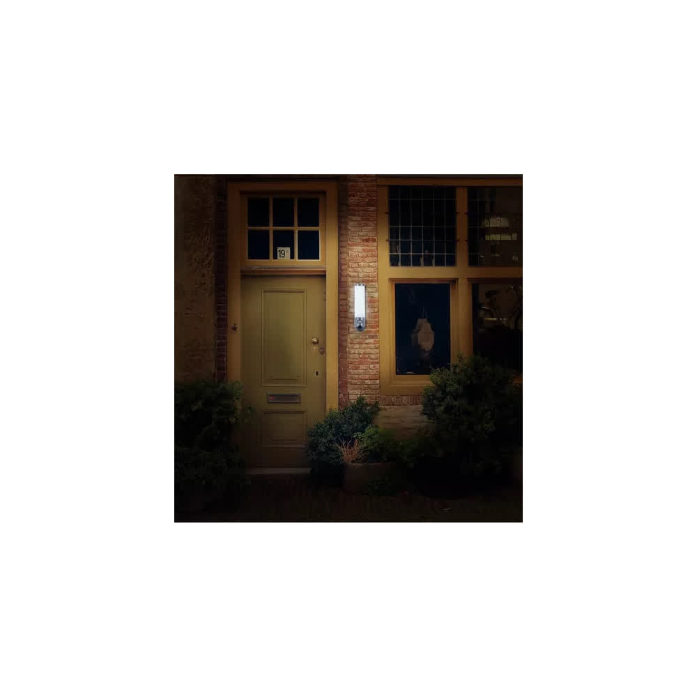 Lámpara de Pared Arbotante LED con Sistema de Vigilancia y Sensor de Movimiento 18W 3000K