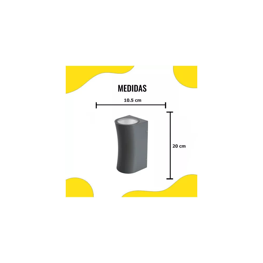 Lámpara Arbotante Cilindro 10W 3000K Gris 127V – Zende