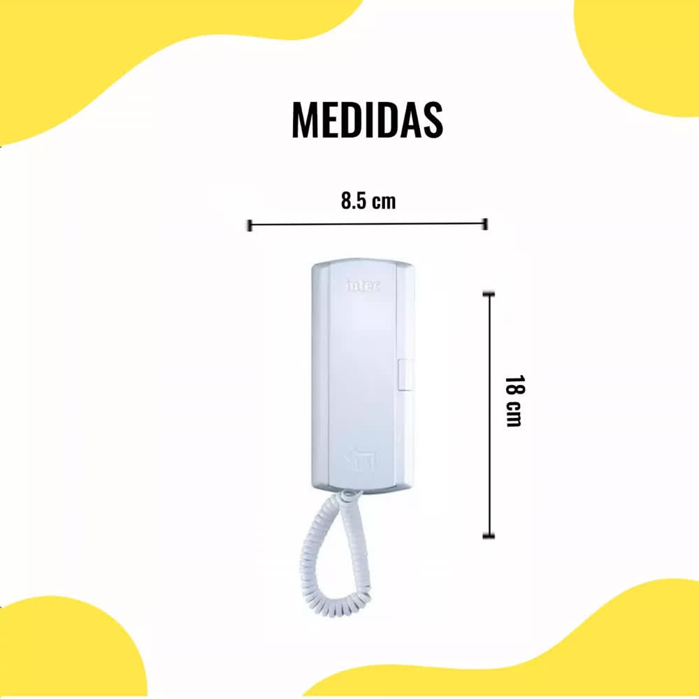 Kit Intercomunicador para Casa u Oficina 2 Teléfonos y Frente Empotrado - Intec