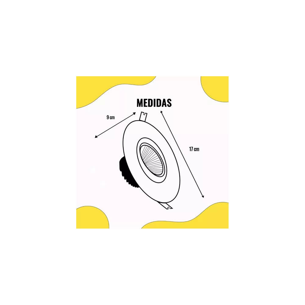 Empotrado LED 7W 3000K 100-220V Dirigible Blanco – Laiting