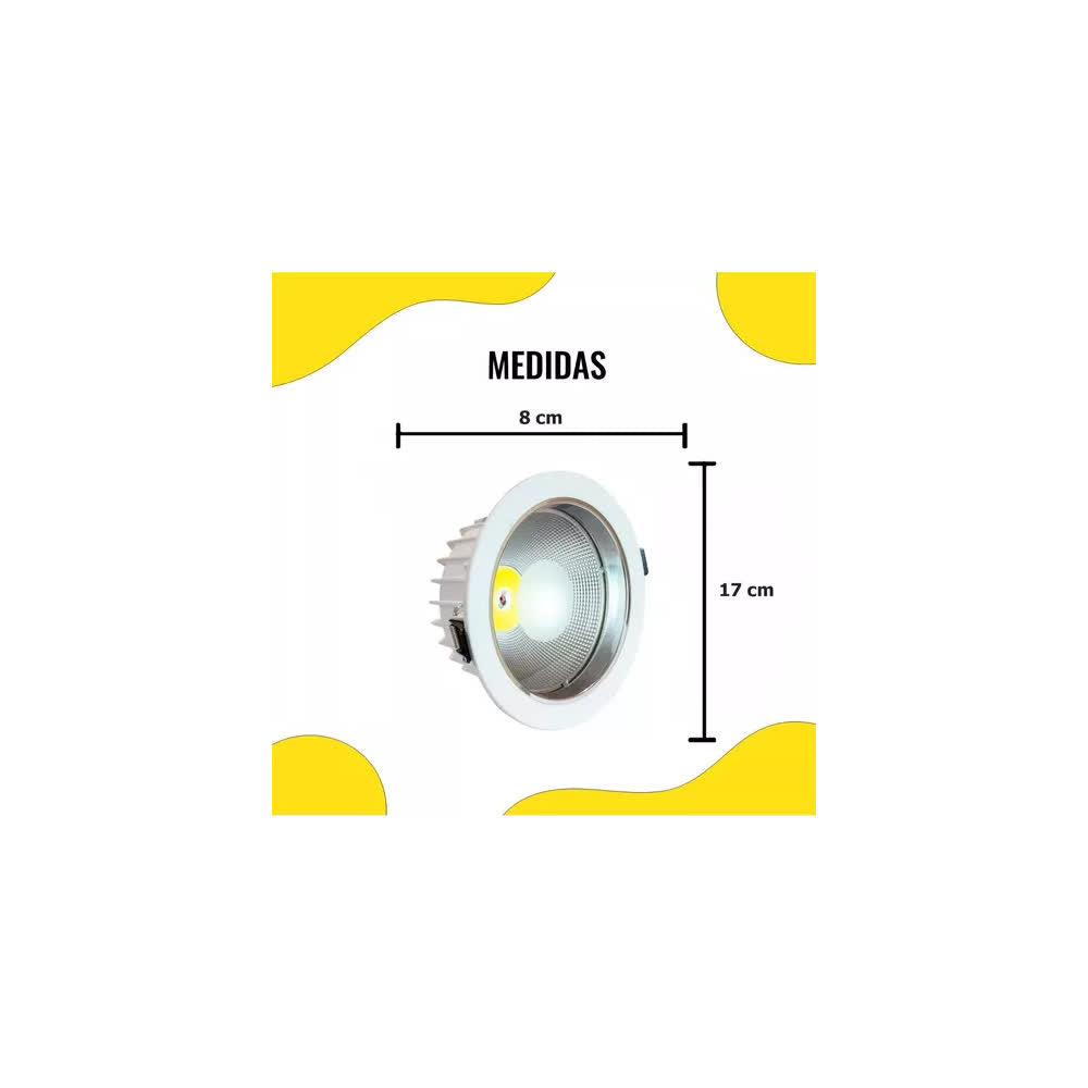 Empotrado LED Redondo 10W 6400K 127V – Laiting