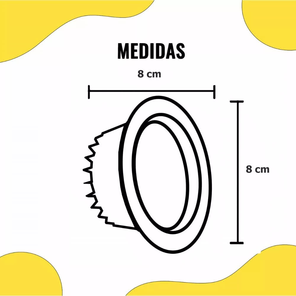 Empotrado LED Blanco 12W Downlight 6400K 127V – Laiting