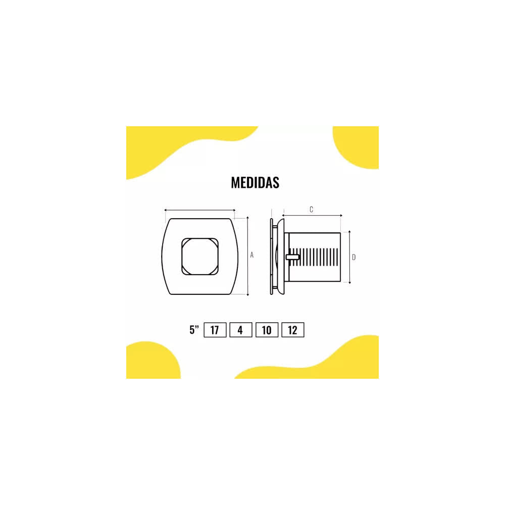 Extractor de Aire Citi 5" Hueso ABS – Masterfan