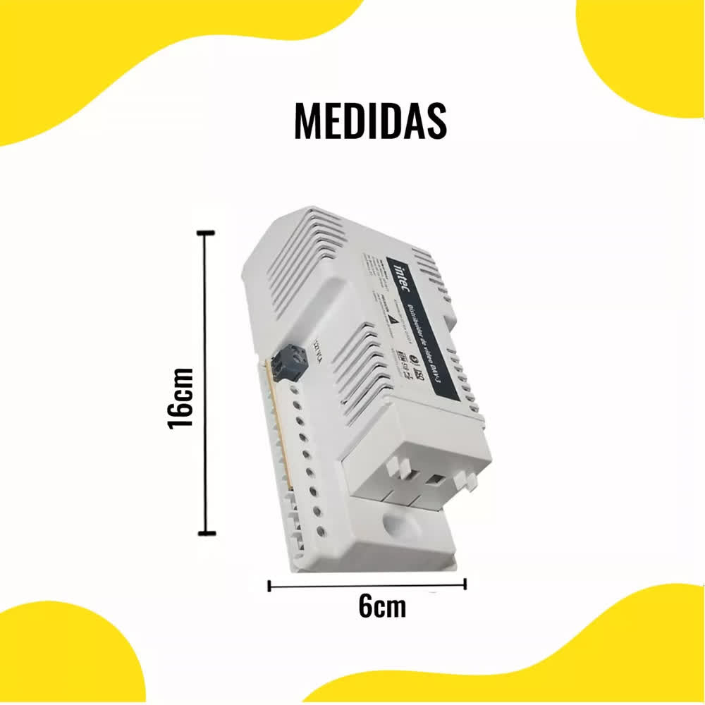 Distribuidor Amplificador de Video C/3 Salidas para 2 Monitores por Salida