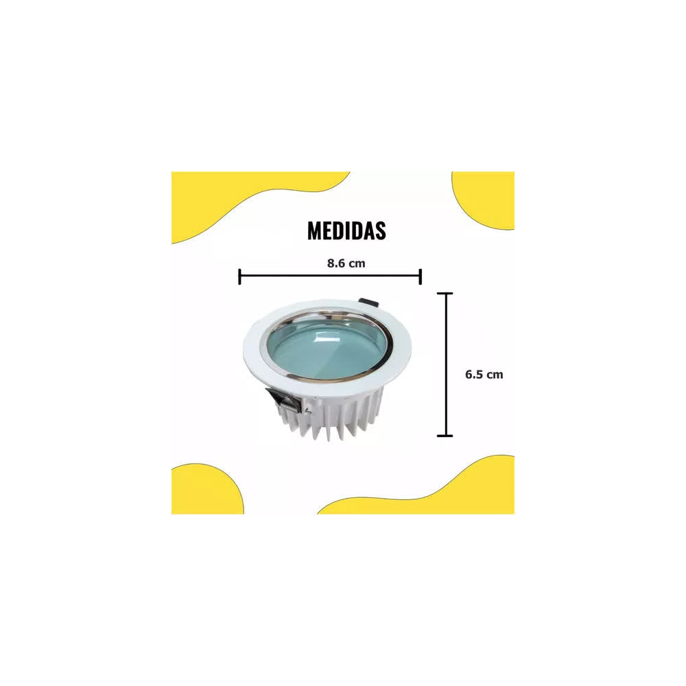 Empotrado LED 7W 2700K 127V Cromado – Laiting