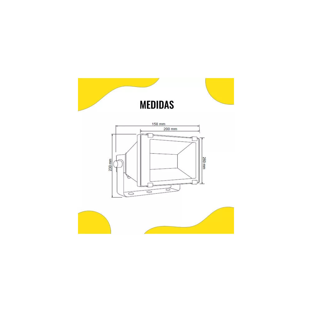 Reflector Exterior Belmonte 175W Luz Blanca 4000K | DFL-175-A/CE