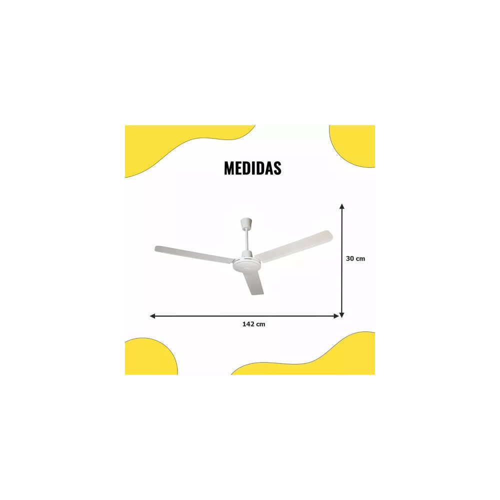 Ventilador Industrial Hercules 56" Aspas Metal sin Luz – Masterfan