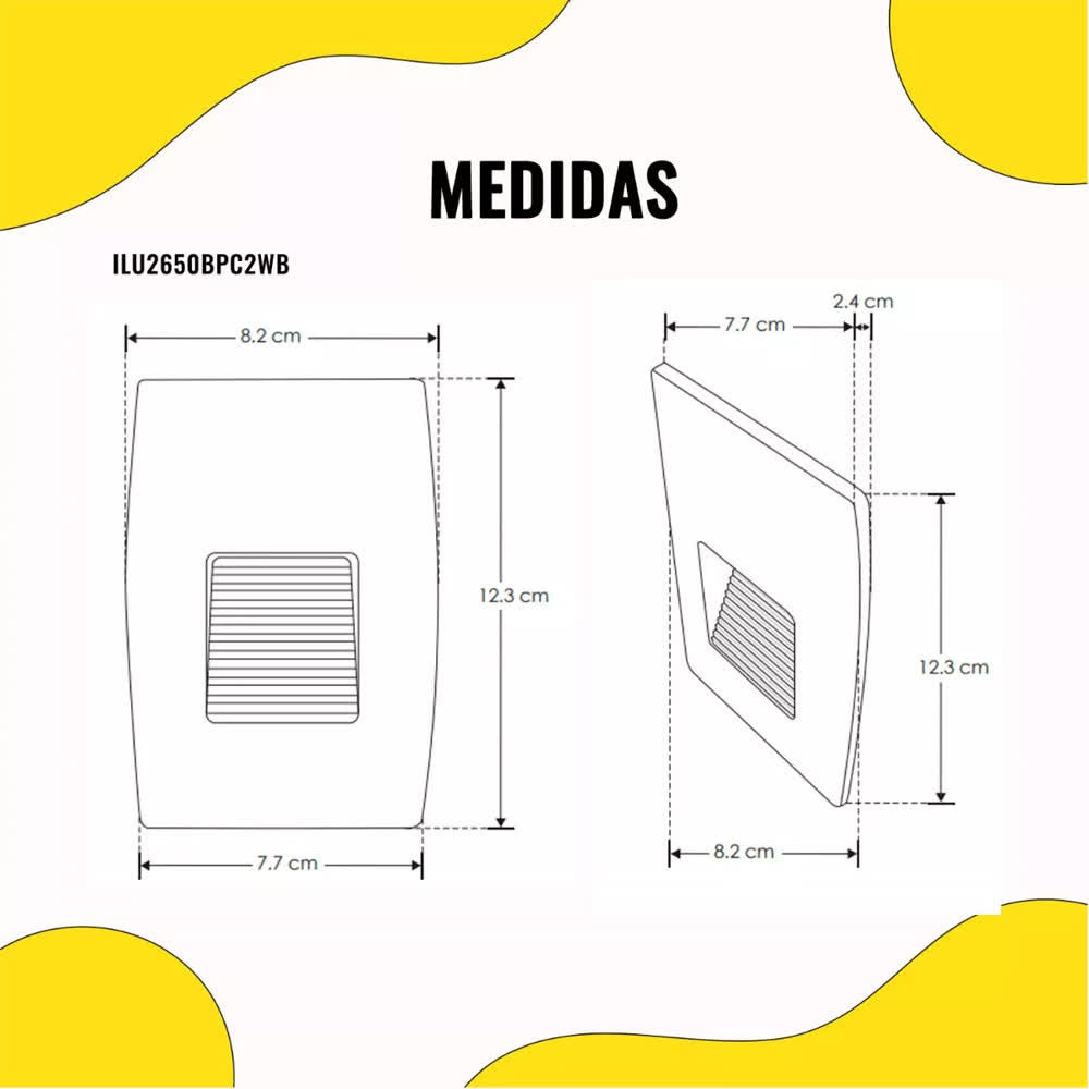 Empotrado LED Negro 2W Luz Cálida 85-265V IP65 – Ilumileds