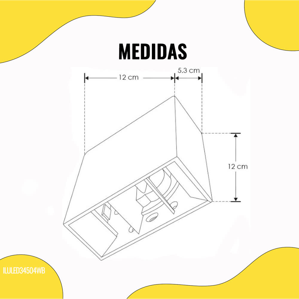 Arbotante LED 4W Luz Cálida 85-265V Policarbonato Blanco - Ilumi
