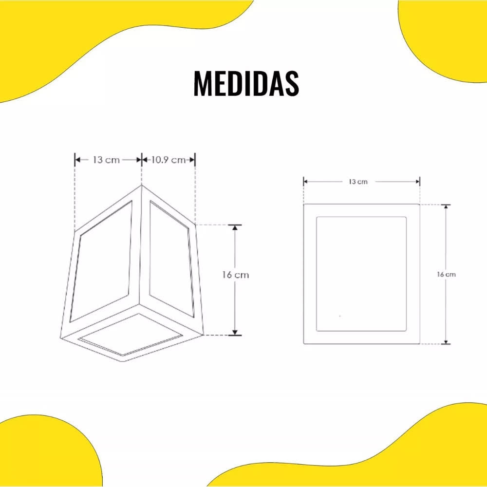 Lámpara de Pared Arbotante LED Cubo 12W 3000K 85-265V Blanco IP65 - Ilumileds