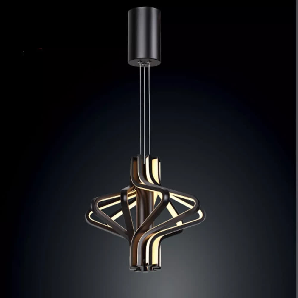 Lámpara Colgante Led Acabado Negro