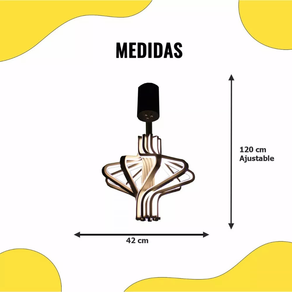 Lámpara Colgante Led Acabado Negro