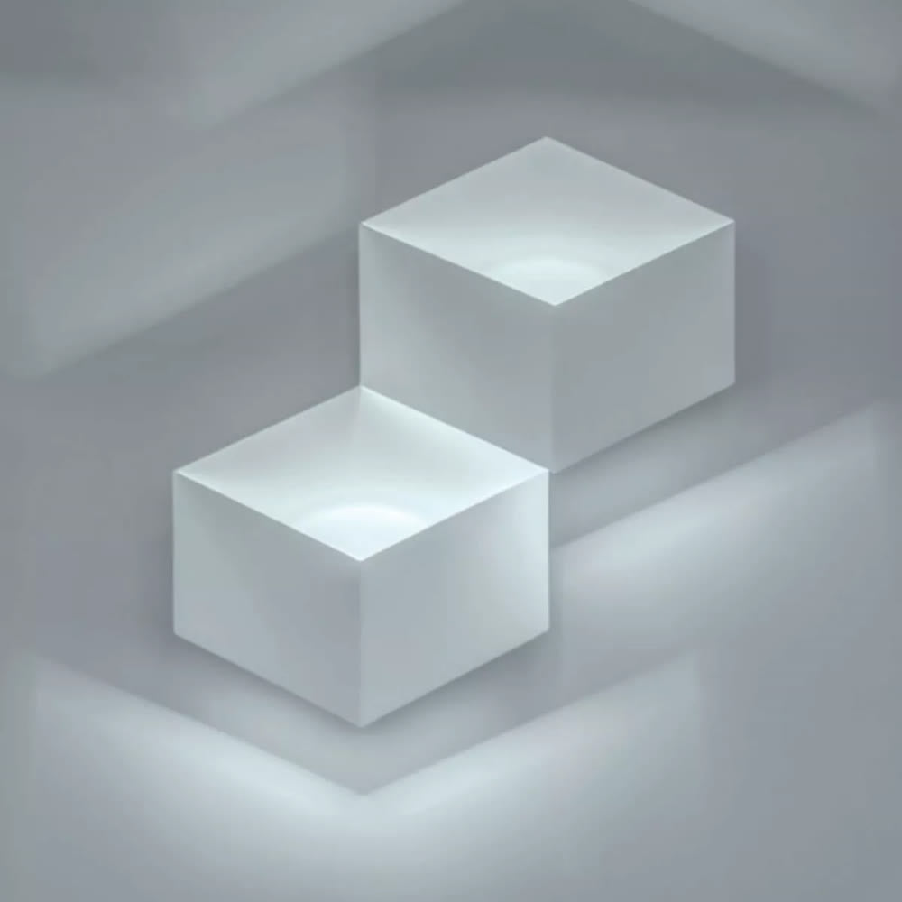 Lámpara de Pared Arbotante LED 6W B.C. 100-240V 2 Cubos Blancos - Ilumileds