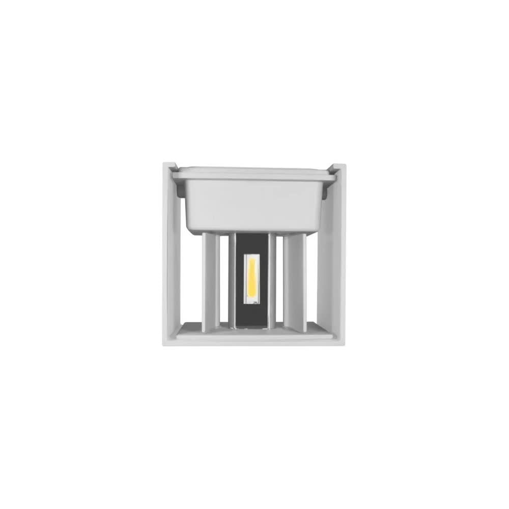 Lámpara de Pared Arbotante LED Cubo Blanco 6W B Cálido 85-265V IP65 - Ilumileds