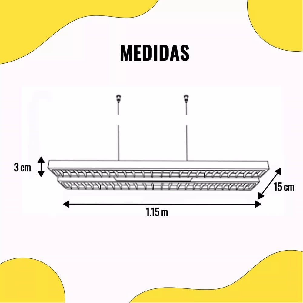 Gabinete Colgante Doble 2x28W T5 41K Satín – Tecnolite
