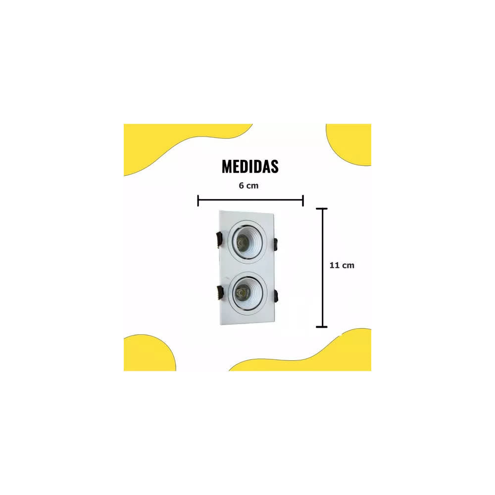 Empotrado LED Blanco Mate 2x1W 2700K 85-220V – Laiting