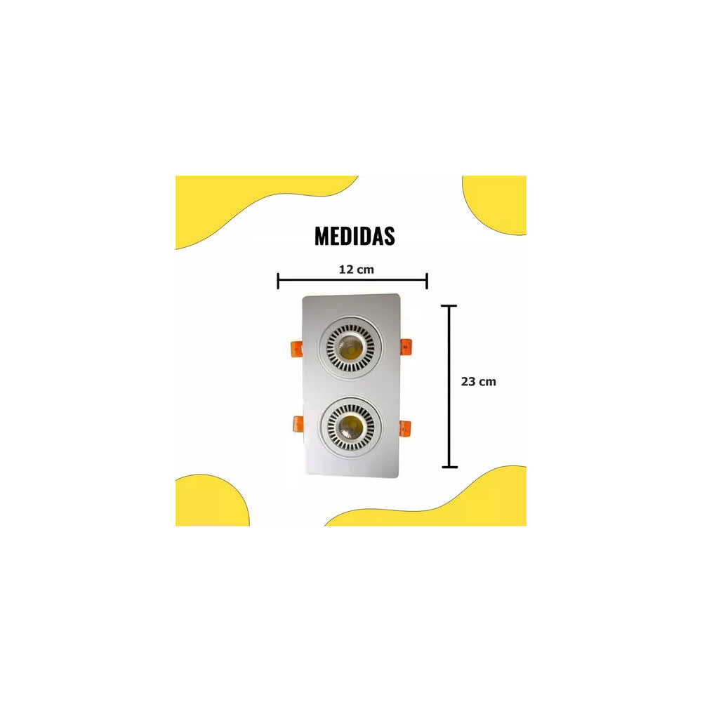 Empotrado LED Dirigible Blanco Frío 10W 127V – Laiting