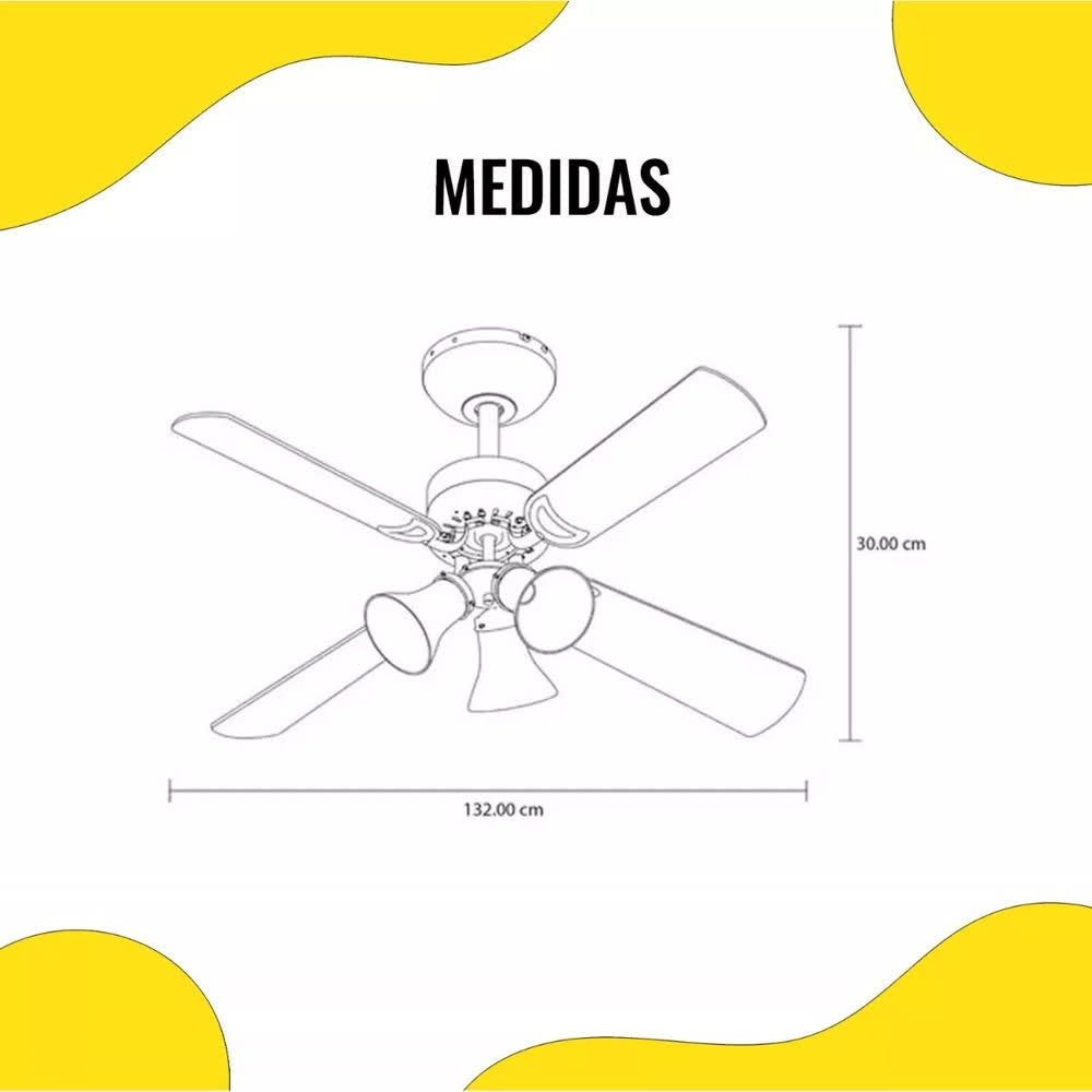 Ventilador de Techo Oporto 42" 4 Aspas – Masterfan