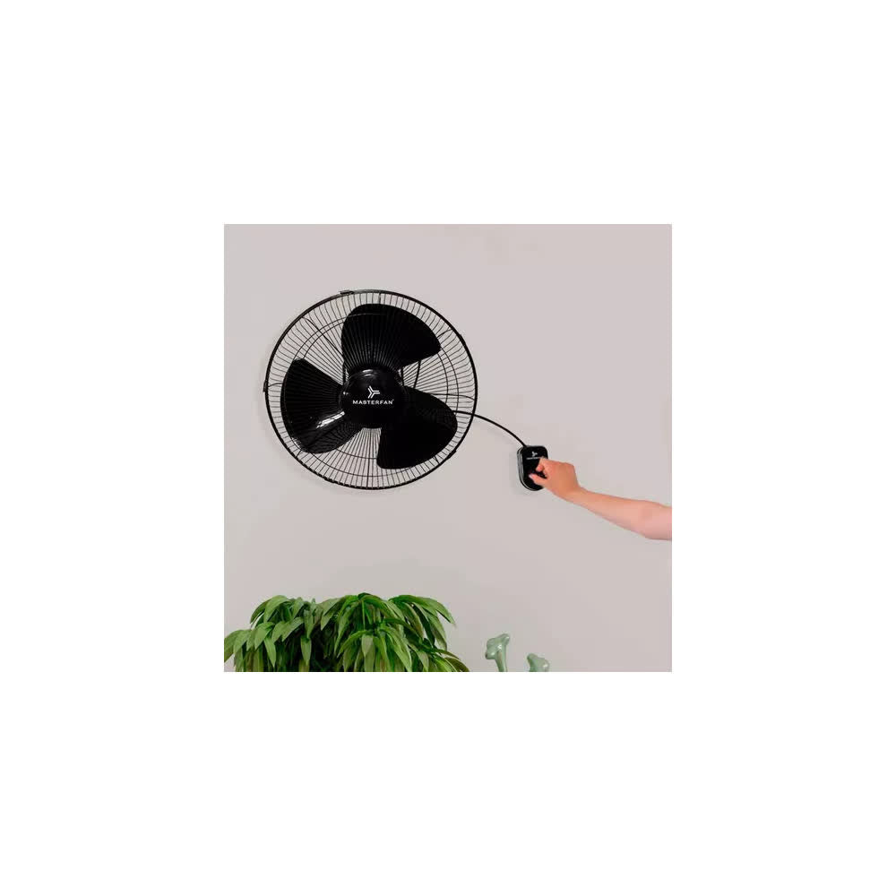 Ventilador de Pared/Techo Orbital 16" Negro 3 Velocidades – Masterfan
