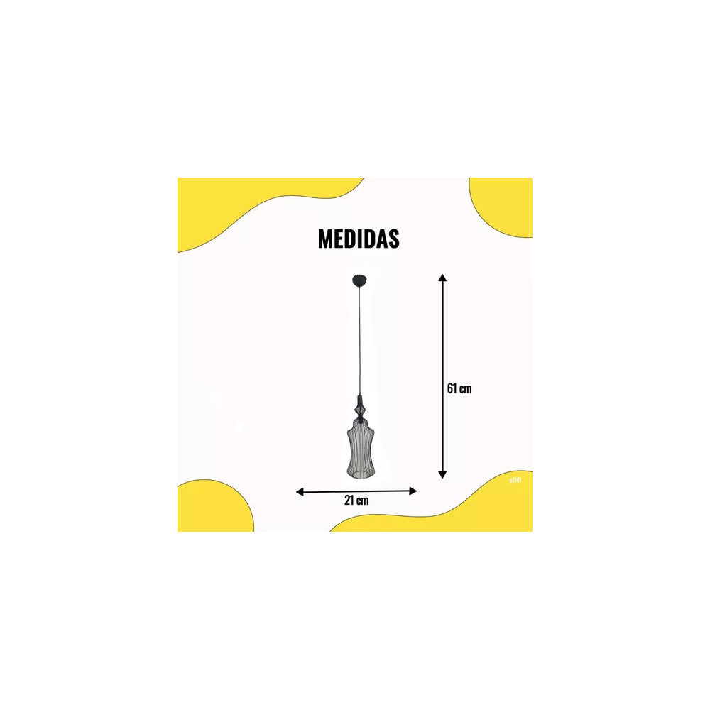 Lámpara Colgante Rejilla Estilo Vintage E26 40W – Laiting