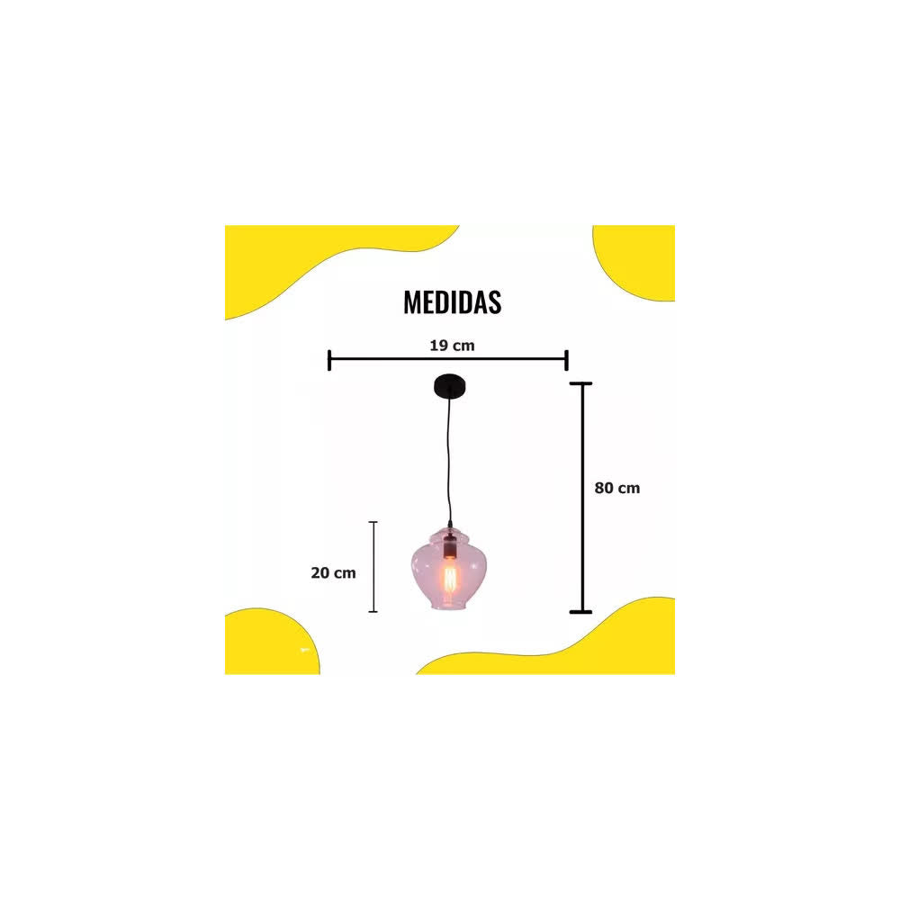 Lámpara Colgante de Cristal Estilo Vintage E26 - Laiting