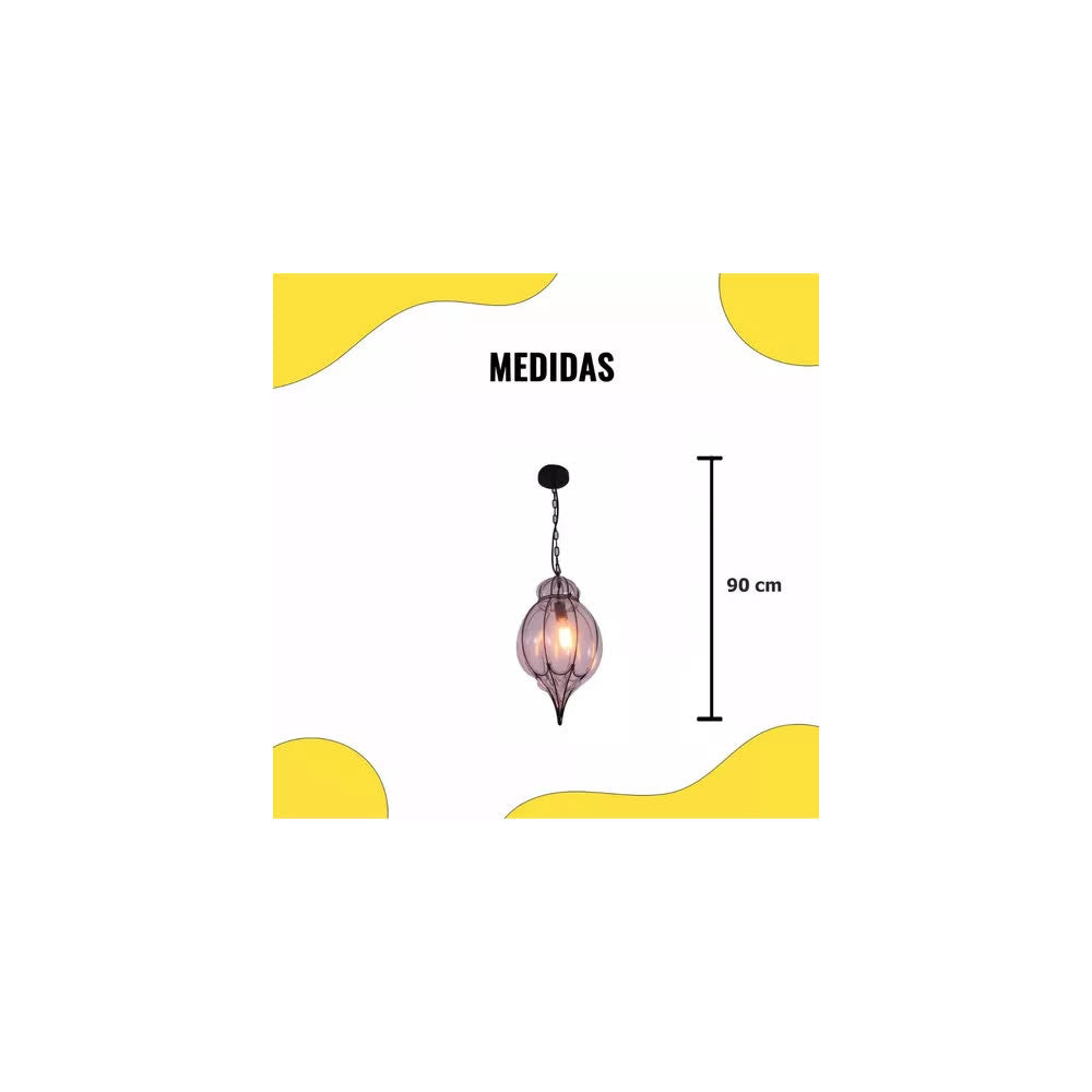 Lámpara Colgante de Cristal Estilo Vintage E26 60W - Laiting