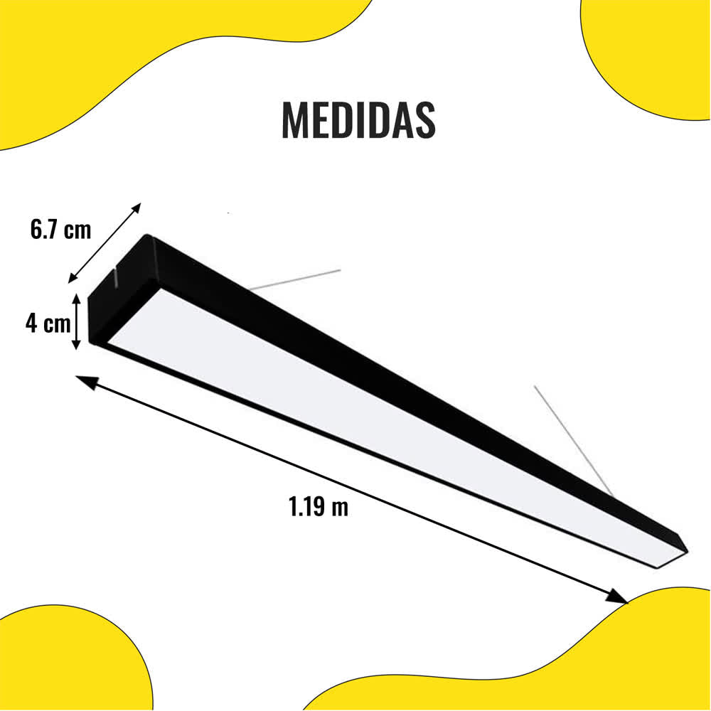 Gabinete LED 1.19m 36W Blanco Neutro 85-265V – IEAVI