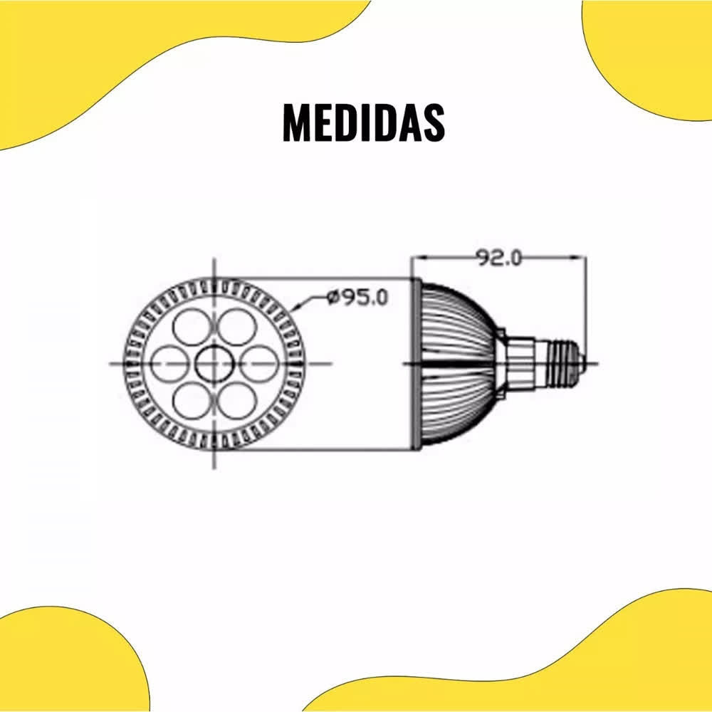 Foco LED PAR30 10W 6400K 85-260V Cuello Largo E26 – Laiting
