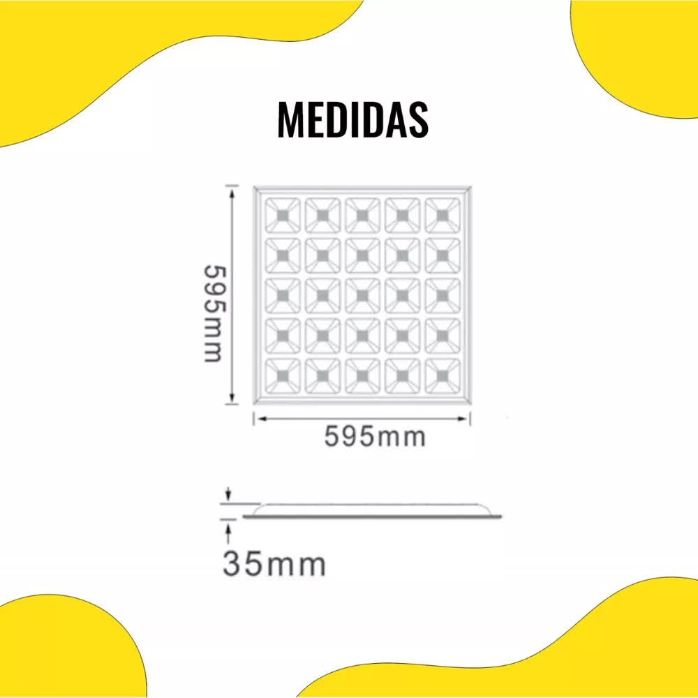 Panel para Techo 60x60cm 36W 4500K – Zende