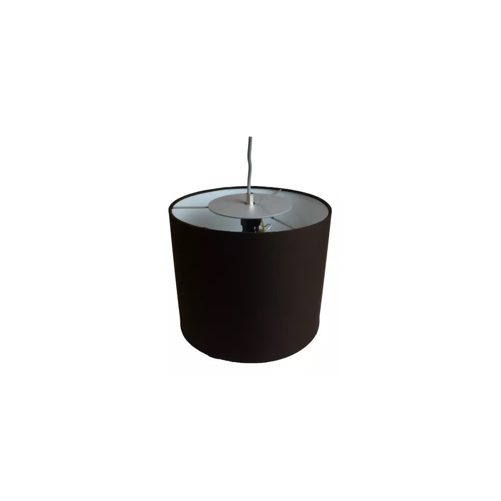 Lámpara Colgante Pantalla de Tela Redonda Café