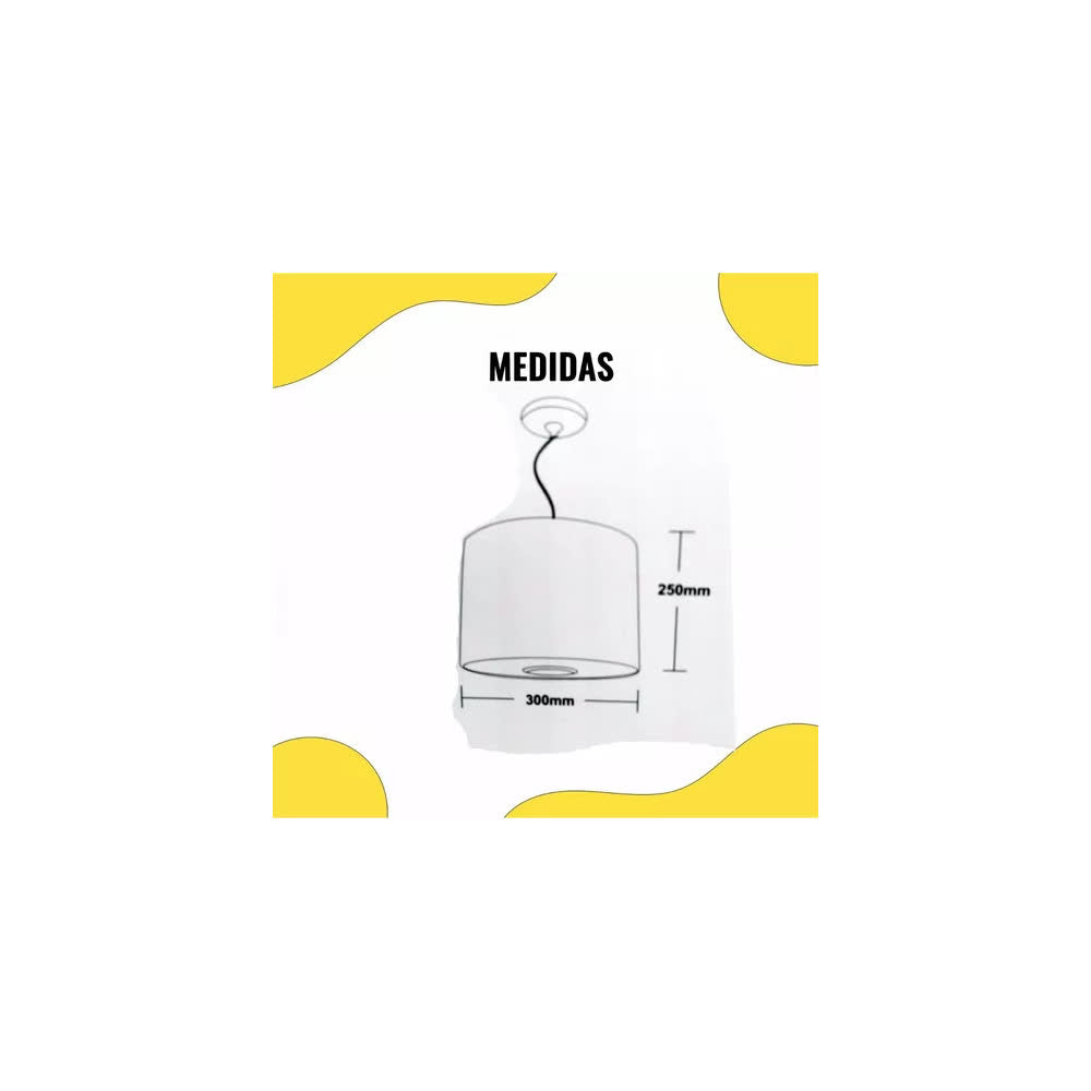 Lámpara Colgante Pantalla de Tela Redonda Café