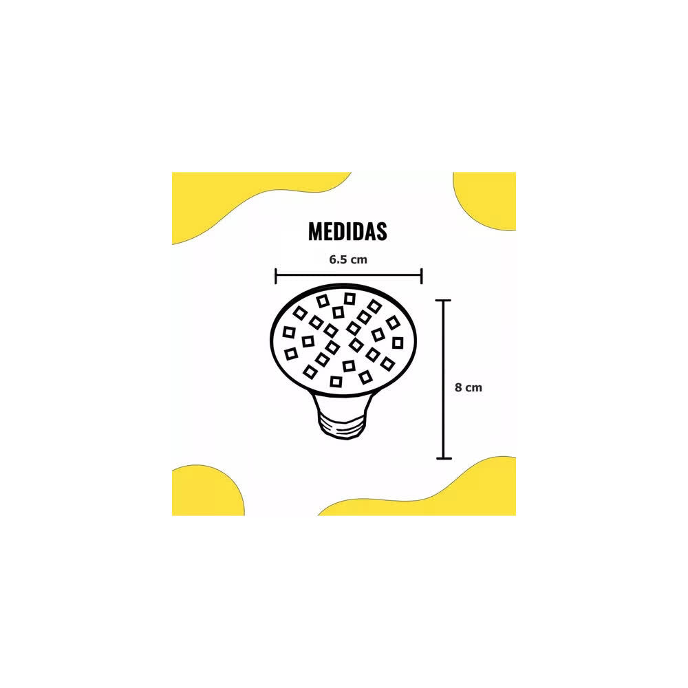 Foco LED SMD5050 PAR20 3W – Luz de Día Base E26 – Laiting