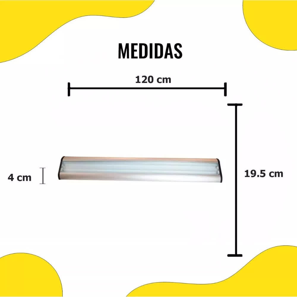 Gabinete Colgante 2x28W T5 6500K Satín 127V – Laiting