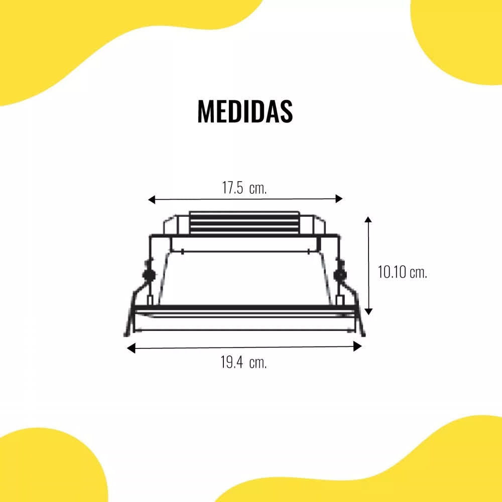 Empotrado LED Berlín I 12W 3000K 100-240V Blanco – Tecnolite